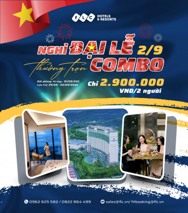 Nghỉ Lễ 2/9 – Thưởng Trọn Combo 5 Sao Chỉ 2.900.000 VNĐ/2 Người