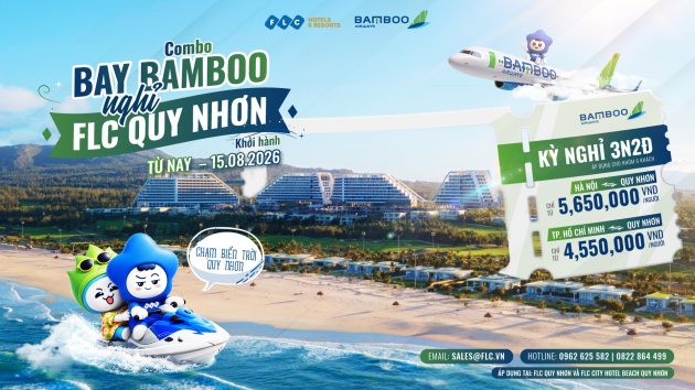 Combo “Bay & Nghỉ”: Khám phá FLC Quy Nhơn cùng Bamboo Airways chỉ từ 4.550.000đ/khách copy
